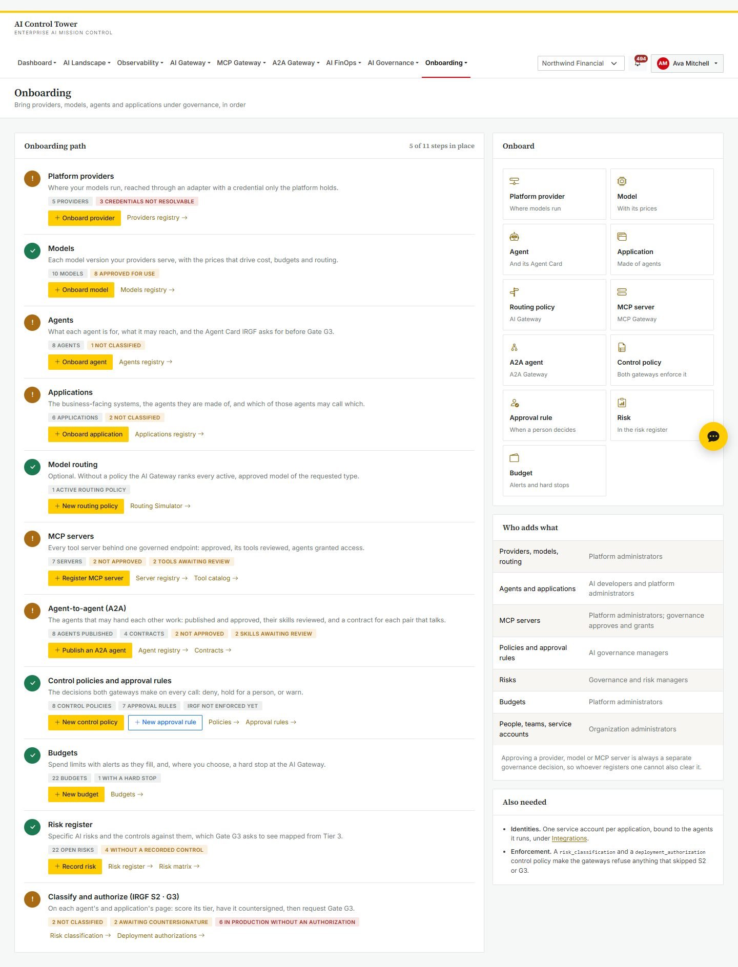Onboarding hub